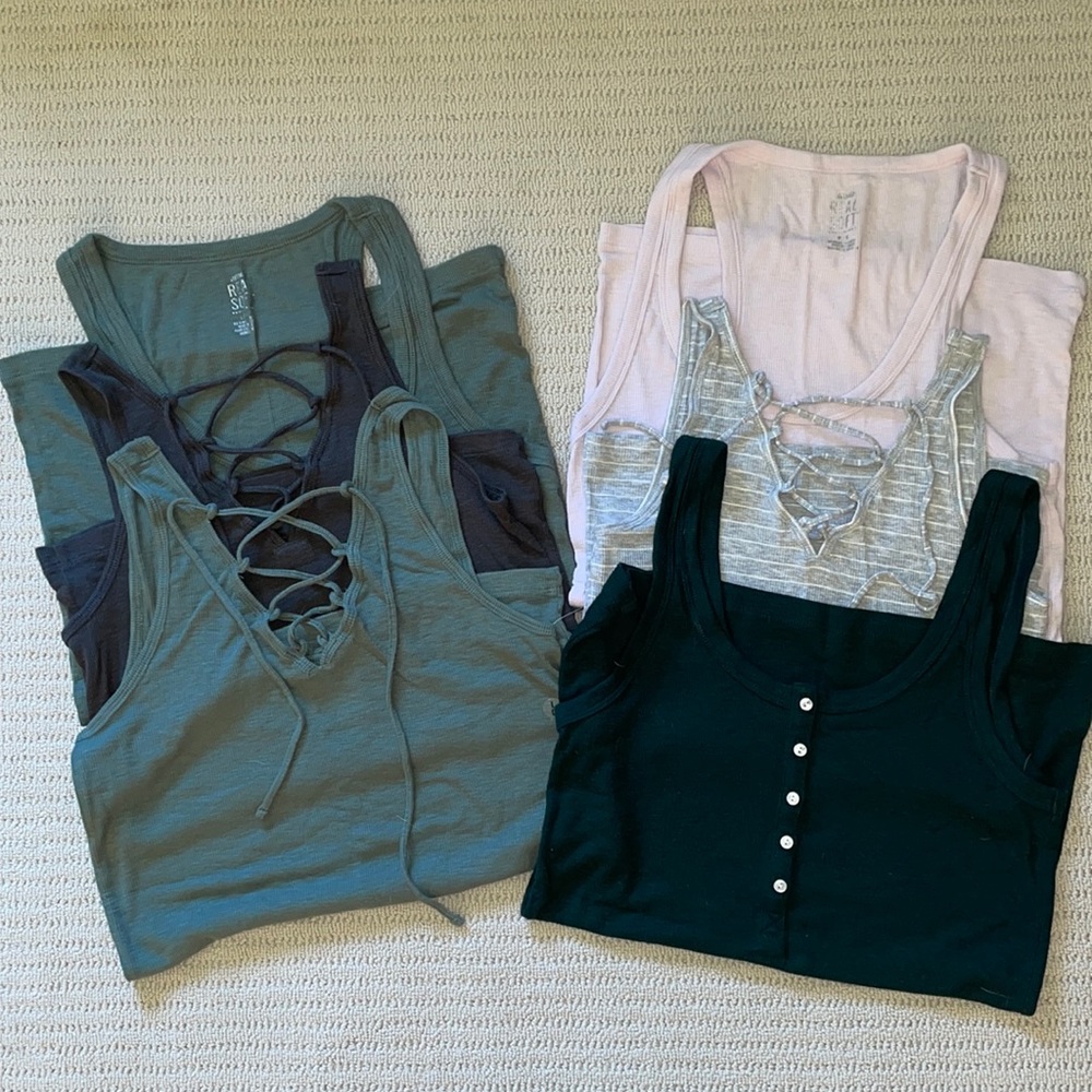 aerie ribbed tanks bundle